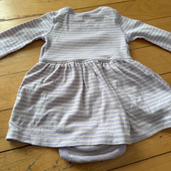 Hanna Andersson Moon and Back Baby Girls' Long Sleeve Knit Dress - 6 - 12 Months - Picture 4 of 5